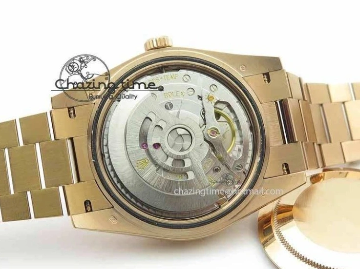 MiroTime 0318 Sophisticated Day-Date 40mm 228239 RG Noob 1:1 Best Edition Brown Roman Dial On RG President Bracelet A 3707